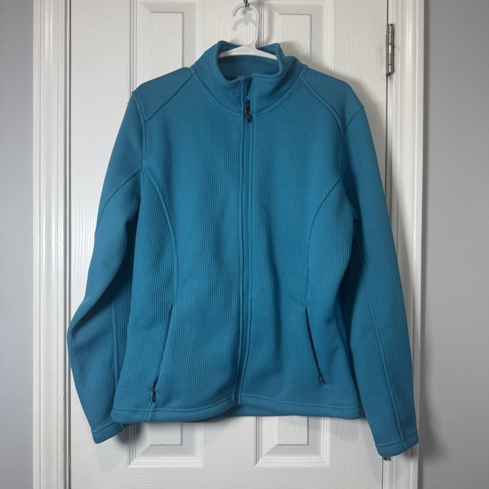 POLAR KING Women's Blue Long-Sleeve, Full-Zip Fitted Lightweight Jacket Medium R